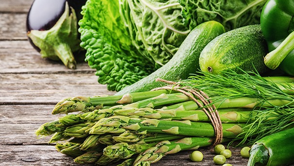 Fresh vegetables on a cutting board